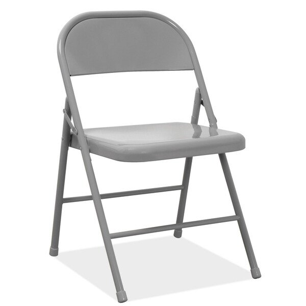 Officesource Steel Folding Chairs Steel Folding Chairs, 4PK OSGS4902GR - main
